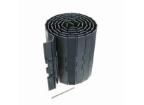 System Plast NGE821-K1200 821 Series Straight-Running Chain, 12" Width, 1.5" Pitch, 0.19" Flight Thickness, NGE Grey Blue, Flat 