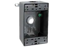 RAB B4W Weatherproof Single Outlet 4 Hole Box 1/2 White | Durable & Reliable