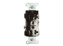 Hubbell Wiring BR20 RCPT DUP SB COM GRD 20A 125V B/S BR