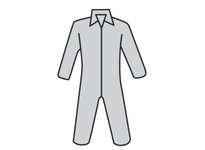 C3900/L PosiWear M3 Gray Coverall Basic Zipper Front and Collar