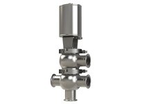 Dixon D07A15C1EE SSV-Series Single Seat Valve, Divert LT Body, Clamp, Spring Return Actuator (Air-To-Raise)