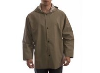 Tingley J12148-4XL MAGNAPRENE Flame Resistant Jacket Storm Fly Front Attached Hood Inner Cuffs - Olive Drab Size 4XL