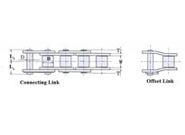 HKK RC080RA1E5 HKK 80R W/A-1 EVERY 5TH 5/8" pitch (price per foot, sold in boxes of 10 feet)