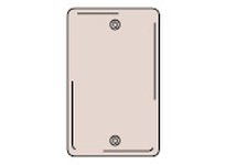 Hubbell Wiring SB13 WALLPLATE 1-G BLANK BRS
