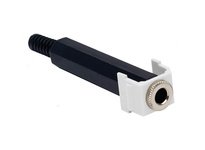 Hubbell Wiring SF14SJW SNAP-FIT KEYSTONE 1/4" STEREO JACK WH