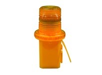 Cortina 03-10-CLG Cone Light LED Amber Flashing 8" L x 4" head dia. [(1)6-V battery not included]