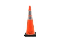 Cortina 03-500-25 DW Traffic Cone 36" Orange 12# 6"/4" Collars w/black base (FDOT)