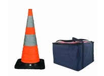 Cortina 03-501-05 Pack N Pop 30" Orange 8# 6"/4" Collars w/rubber base & LED (5 pack)