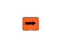 Cortina 03-550-2WA Cone Sign Arrow Reversible (Black on Orange) | Durable Traffic Sign