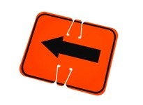 Cortina 03-550-ARL Cone Sign Arrow Bi-Directional (black on orange) Single-Sided