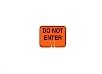 Cortina 03-550-DNE Cone Sign Do Not Enter (black on orange) | YarinInd