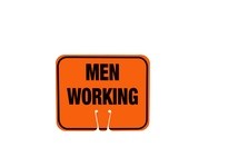 Cortina 03-550-MW Cone Sign Men Working (black on orange) Single-Sided