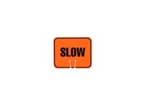 Cortina 03-550-S Cone Sign Slow (Black on Orange) Single-Sided | Durable Traffic Safety
