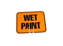 Cortina 03-550-WP Cone Sign Wet Paint (black on orange) Single-Sided