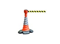 Cortina 03-602-004-01-02 (1) Skipper Org Cone w/(1) Skipper Org Unit - Yel/Blk Stripes