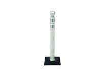 Cortina 03-747WRBC 45" EZ Grab Flared White Post - (2)3" HIP Collars w/(1) 10# Base - Boxed
