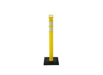 Cortina 03-747YRBC 45" EZ Grab Flared Yellow Post - (2)3" HIP Collars w/(1) 10# Base - Boxed