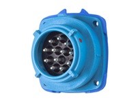 Meltric 03-A8001 PN12c INLET POLY BLUE SIZE 1 TYPE 4X IP 69 11P+G 15 A 480 VAC/ VDC 60 Hz