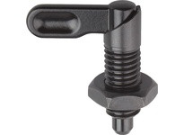 KIPP K0348.0710161 CAM-ACTION INDEXING PLUNG D=10 M16X15 FORM:D GRIP POWDERCOATED WITH NU STEEL