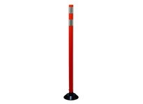 Cortina 04-36-OWG 36" Tubular Delineator Orange Post - (2)3" White Collars | YarinInd
