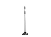 Cortina 04-36-WWG 36" Tubular Delin White Post - (2)3" White High Intensity Prismatic Collars