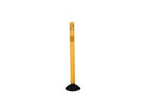 Cortina 04-36-YYG 36" Tubular Delin Yellow Post - (2)3" Yellow High Intensity Prismatic Collars