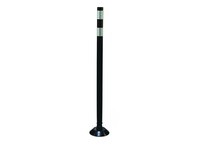 Cortina 04-36BWG 36" Tubular Delin Black Post - (2)3" White High Intensity Prismatic Collars