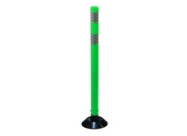 Cortina 04-48-GWG 48" Tubular Delin Green Post - (2)3" White High Intensity Prismatic Collars