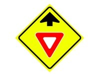 Cortina 07-800-0136 75cm x 75cm [29-1/2" x 29-1/2"] Yield Ahead Symbol | YarinInd