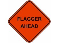 Cortina 07-800-3001 36" Mesh - Flagger Ahead