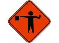 Cortina 07-800-3006 36" Mesh - Flagger Symbol