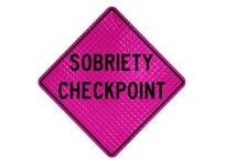 Cortina 07-800-30106 36" Fluorescent Pink - Sobriety Check Point