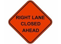 Cortina 07-800-3017 36" Mesh - Right Lane Closed Ahead