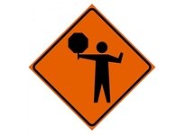 Cortina 07-800-35105 75cm x 75cm [29-1/2" x 29-1/2"] Traffic Control Person Symbol