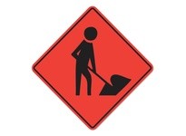 Cortina 07-800-3726 36" Vinyl Non-Reflective - Workers Symbol | YarinInd