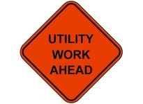 Cortina 07-800-4010-L Mesh - Utility Work Ahead