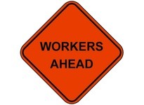 Cortina 07-800-4022 48" Mesh - Workers Ahead