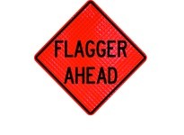 Cortina 07-800-4024 48" Super Bright - Flagger Ahead | YarinInd
