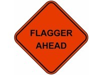 Cortina 07-800-4048 48" Diamond Grade - Flagger Ahead | YarinInd