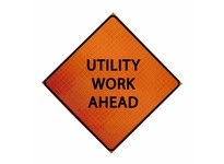 Cortina 07-800-4150 48" Diamond Grade - Utility Work Ahead