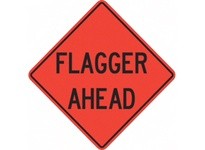 Cortina 07-800-4703 48" Vinyl Non-Reflective - Flagger Ahead | YarinInd