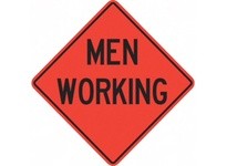 Cortina 07-800-4706 48" Vinyl Non-Reflective - Men Working