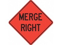 Cortina 07-800-4708 48" Vinyl Non-Reflective - Merge Right | YarinInd