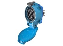 Meltric 07-A4001 PN12c RECEPTACLE METAL BLUE SIZE 1 TYPE 4X IP 69 11P+G 15 A 480 VAC/ VDC 60 Hz