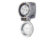 Meltric 09-24077-185 PNHT RECEPTACLE METAL SIZE 1 IP 44 3P+N+G 30 A 125/250 VAC 60 Hz HIGH TEMPERATURE