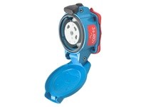 Meltric 09-N4043 PN20 RECEPTACLE METAL BLUE SIZE 1 TYPE 4X 3P+G 20 A 480 VAC