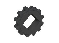 Rexnord 114-3608-2 1500 Series Molded Non-Split Sprocket with 12 Teeth and a 25 mm Square Shaft-ready Bore in POM material1500 S