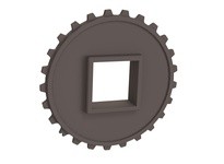 Rexnord 114-693-1 5930 Series Molded Non-Split Sprocket with 25 Teeth and a 2" Square Shaft-ready Bore in POM material5930 Serie