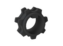 Rexnord 614-301-3 20 mm Round Shaft-ready Bore, 1.361" Pitch Diameter, 7 Teeth, 1 Keyway, PA, N1500 Molded Non-Split Sprocket20 