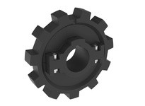 Rexnord 614-100-11 1 1/2" Round Shaft-ready Bore, 5.324" Pitch Diameter, 11 Teeth, 1 Keyway, 1 Set Screw, PA, NS882 Molded Split